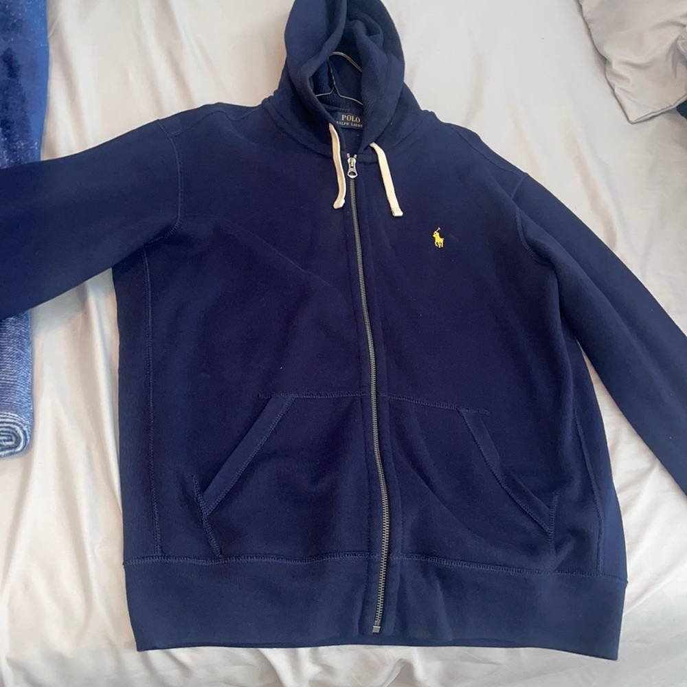 RalphLauren Polo Zipup Hoodie Navy